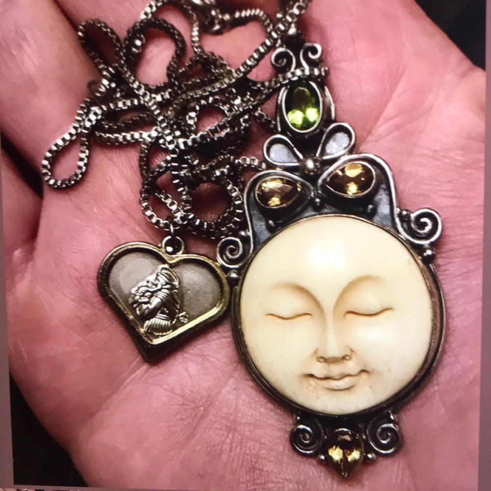 Face & Heart vintage necklace SAJEN ? TABRA?
